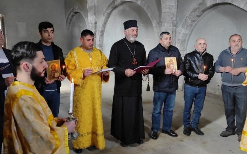 Alban-Udi Xristian dini icması Hadrutda Xocalı soyqırımını anıb
