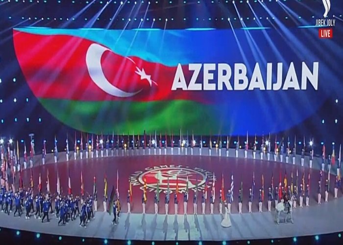 Azərbaycan idmançıları V Dünya Köçəri Oyunlarının açılışında iştirak ediblər