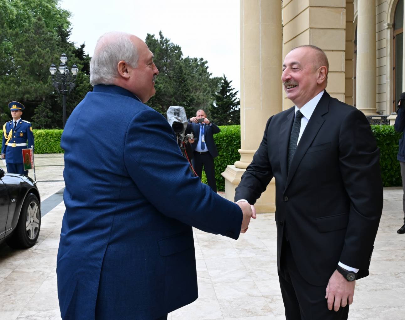 Belarus Prezidentinin rəsmi qarşılanma mərasimi olub -