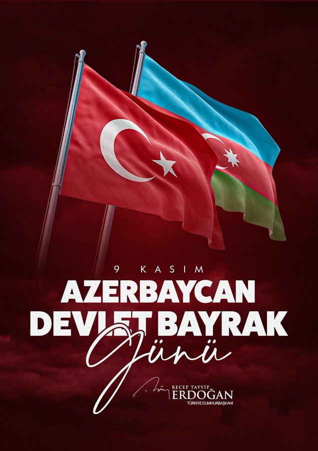 Ərdoğan Bayraq Günü münasibətilə Azərbaycanı təbrik edib