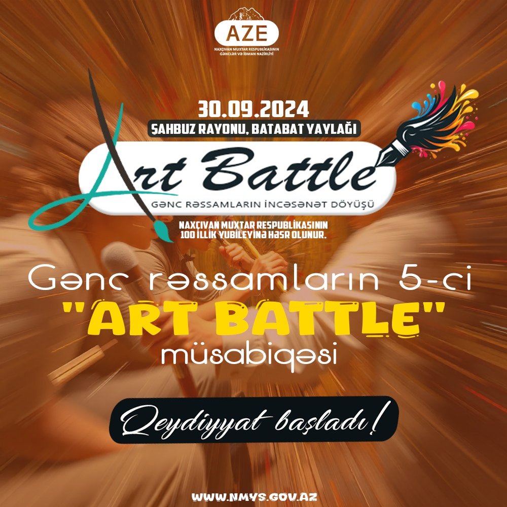 Naxçıvanda gənc rəssamların 5-ci “Art Battle” müsabiqəsi keçiriləcək