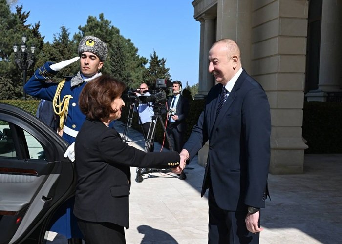 Şimali Makedoniya Prezidentinin rəsmi qarşılanma mərasimi olub -