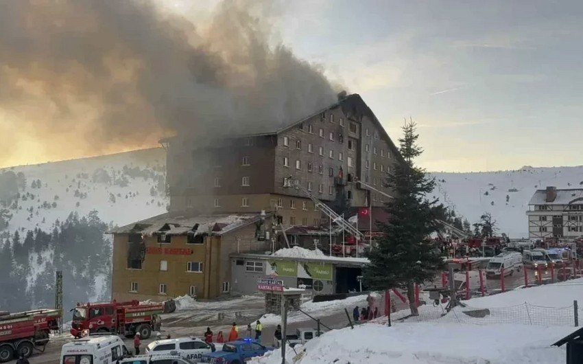 Türkiyədə hoteldə baş verən yanğına görə saxlanılanların sayı 13-ə çatıb