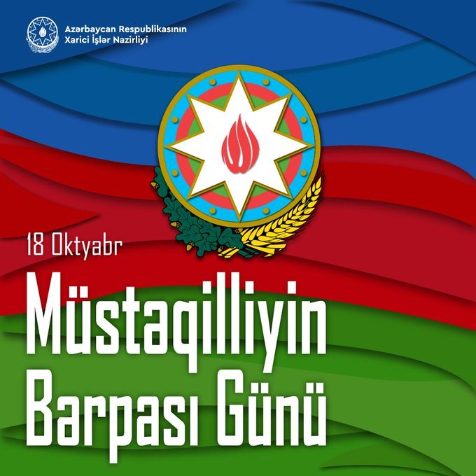 XİN Müstəqilliyin Bərpası Günü münasibətilə paylaşım edib